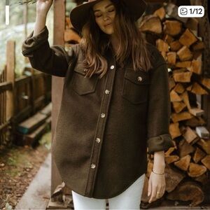 Jackson Rowe Dark Olive Shirt Jacket